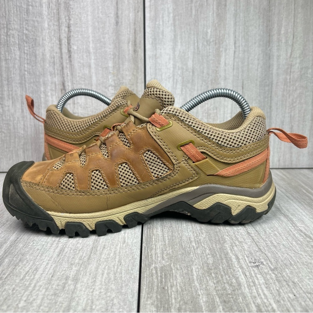 Keen Targhee Vent Trail Hiking Brown Leather Sneaker Boot Women’s Size 7.5 - Picture 2 of 11